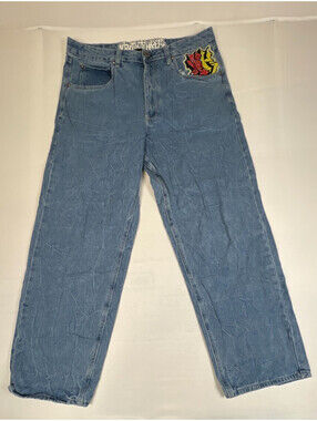 Ninth Hall Men 36x31 Ambush Dragon Embroidered Light Blue Denim Jeans